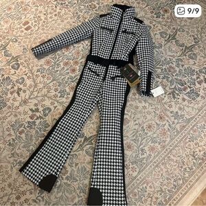 Goldbergh RARE Black and White Houndstooth Ski Suit